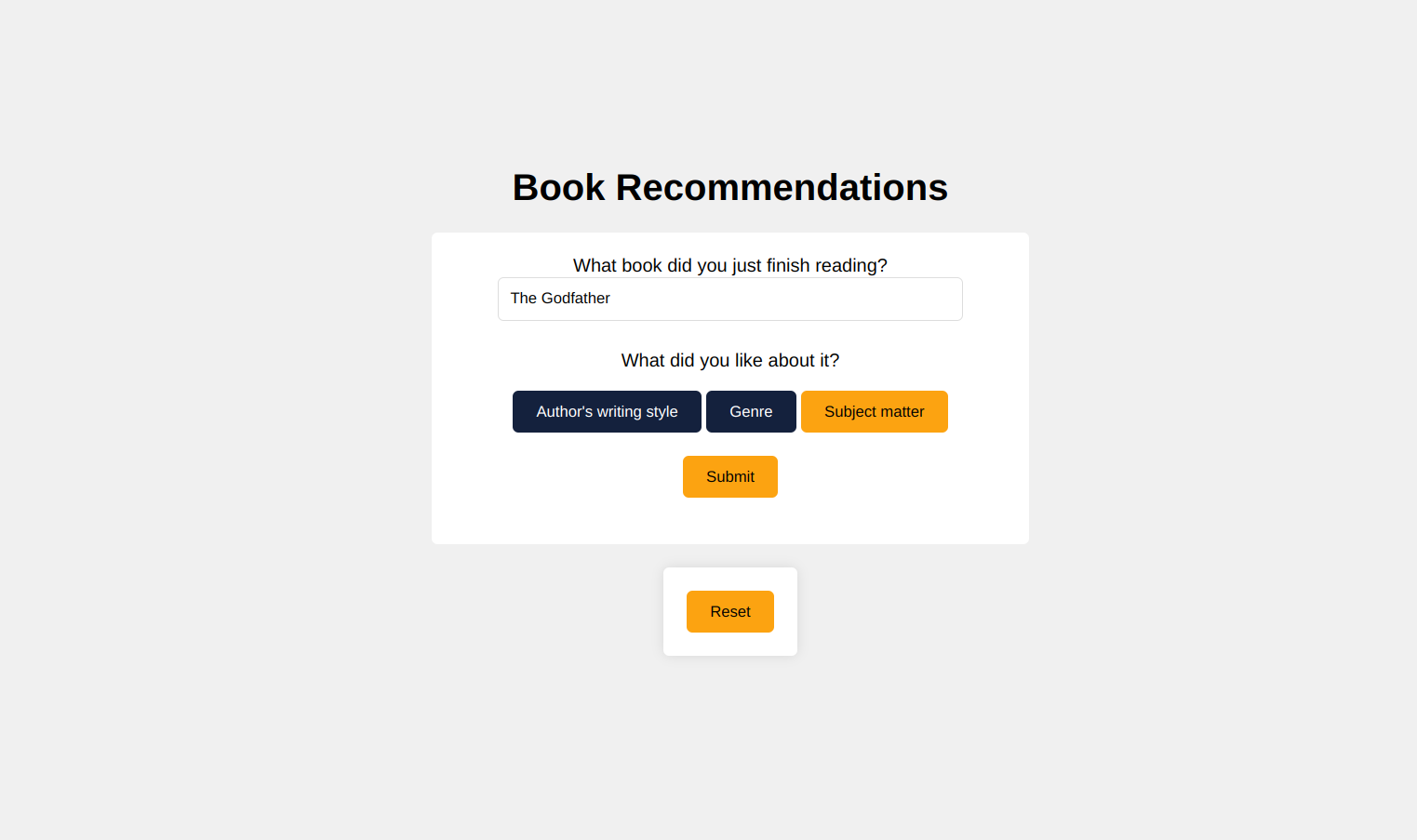 Book Recommendations